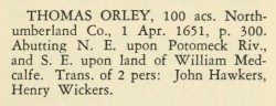 Thomas Orley Patent - 1651