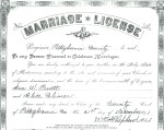Asa and Mary Alice Pruett Marriage License