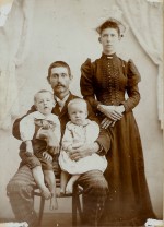Asa and Mary Alice Pruett with William and Charles - 1895